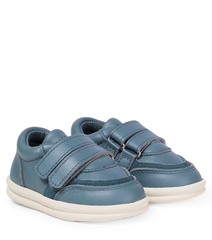 Donsje Romijn Leather Sneakers In Blue