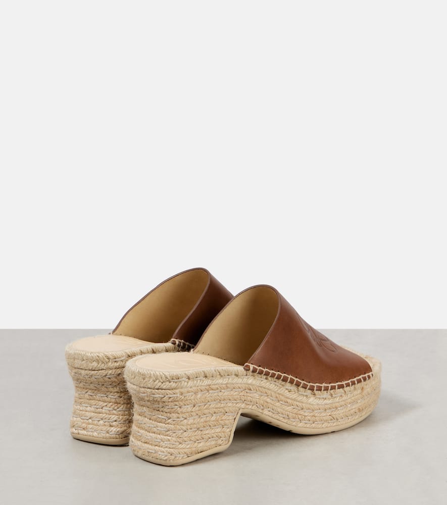 Shop Loewe Paula's Ibiza Petal 80 Espadrille Mules In Brown