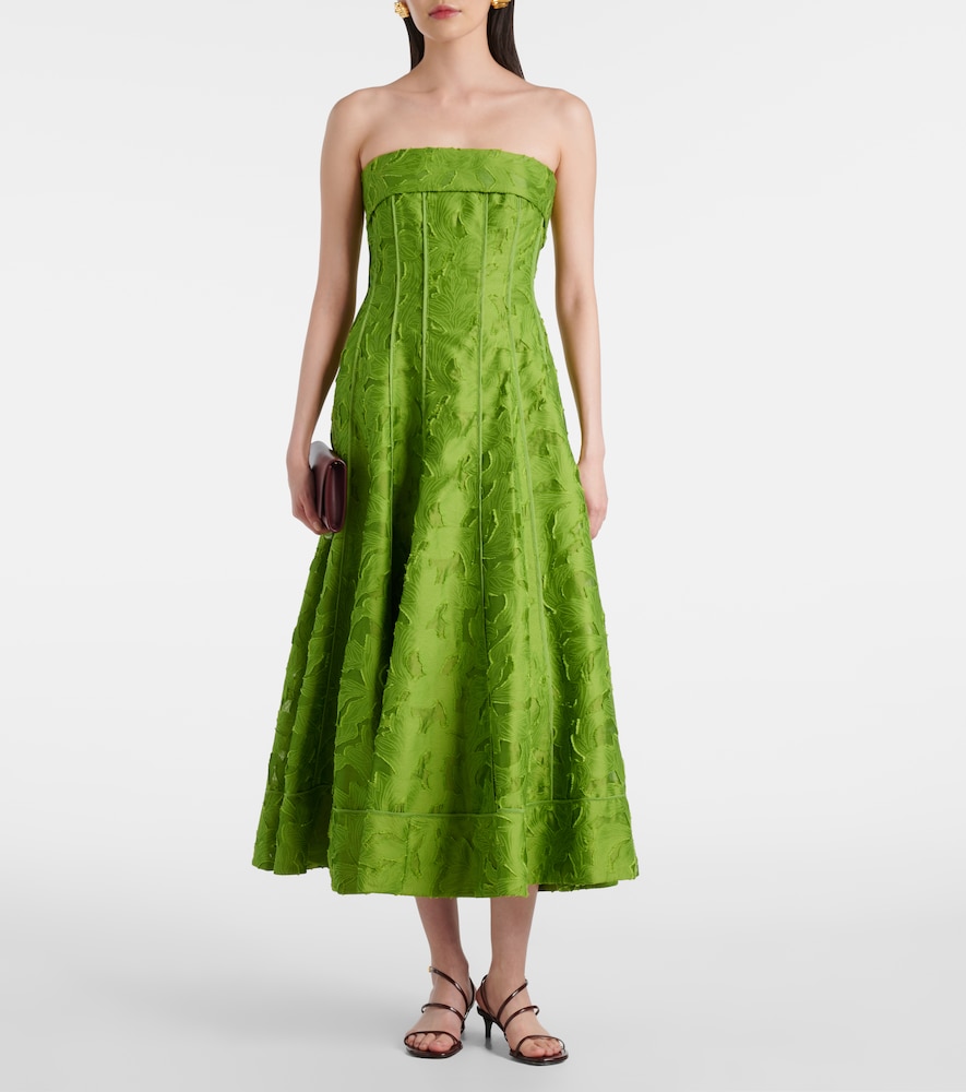 Simkhai Imogen jacquard bustier dress