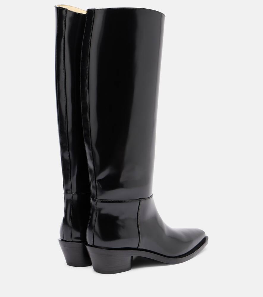Proenza Schouler Bronco Leather Knee-high Boots In Black