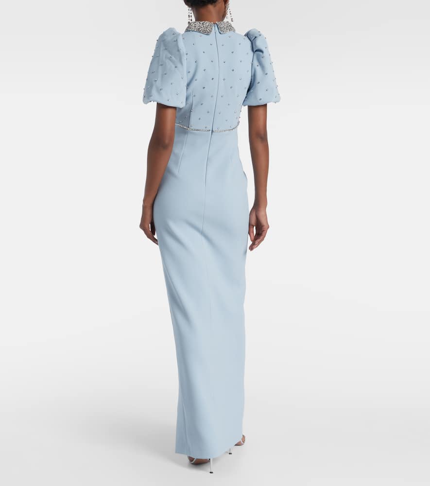 Rebecca Vallance Amery Embellished Puff-sleeve Gown