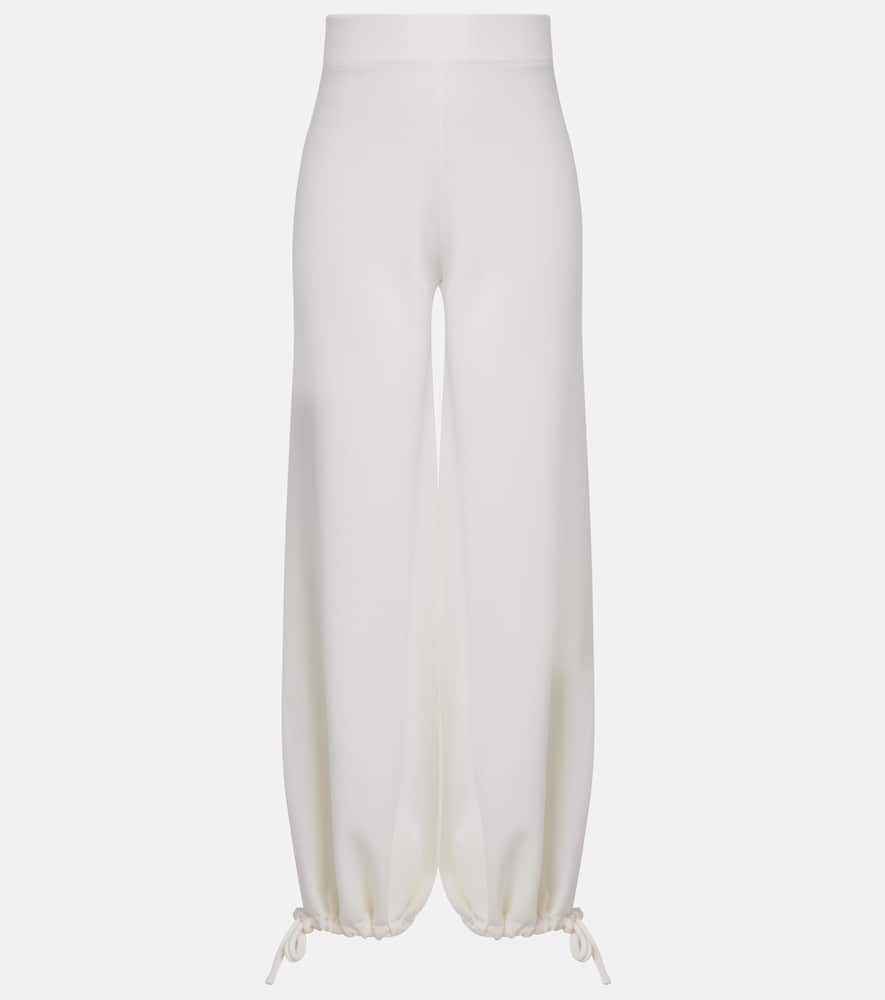 Virgin wool wide-leg pants