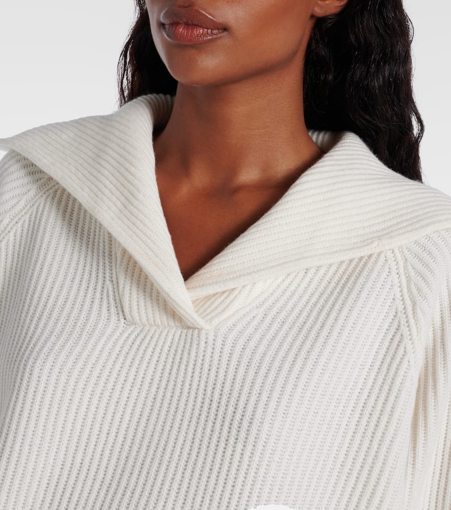 Brunello Cucinelli Wool, Cashmere And Silk Sweater In White