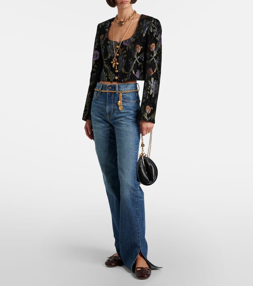 Chloé Icons Crescent-shaped Chain Shoulder Bag In Black