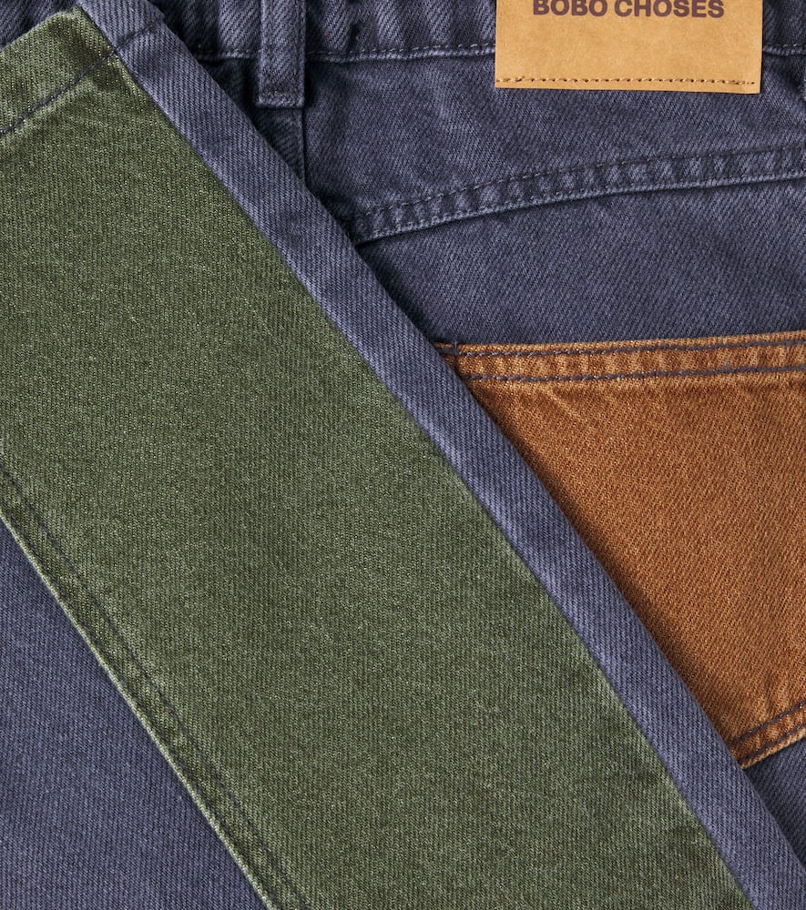 Bobo Choses Colorblocked Straight Jeans In Blue