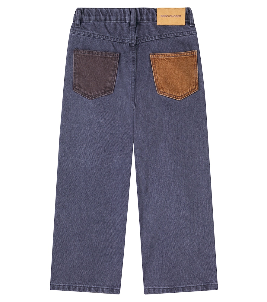 Bobo Choses Colorblocked Straight Jeans In Blue