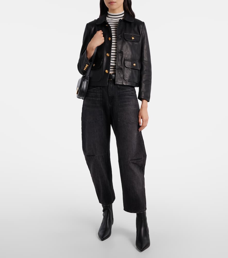 Nili Lotan Shon Mid-rise Barrel-leg Jeans