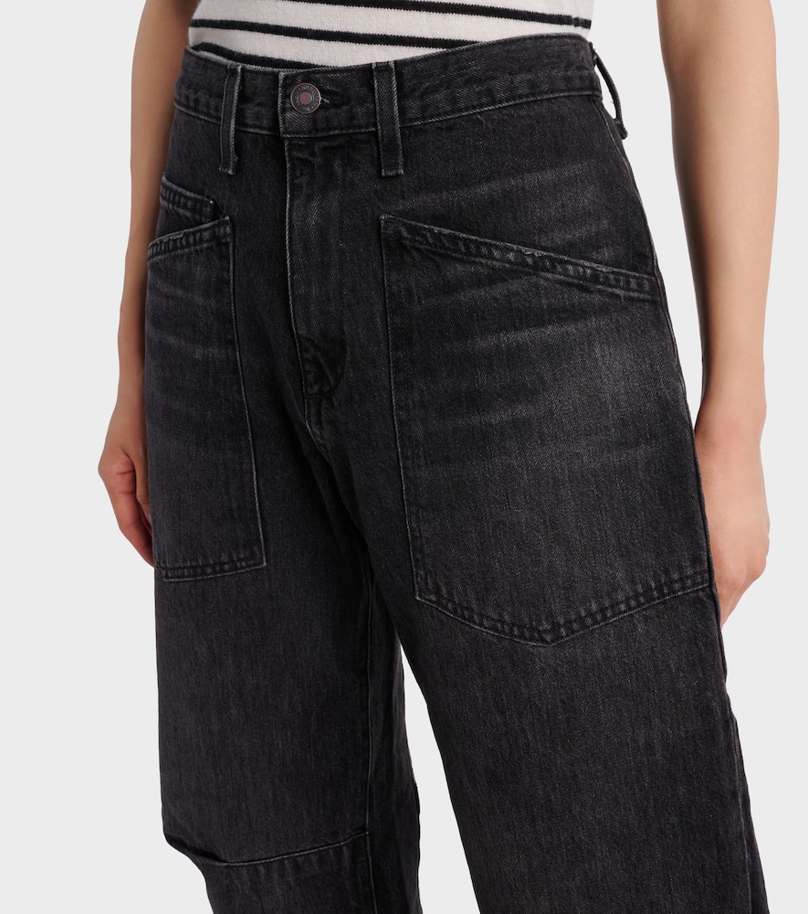Nili Lotan Shon Mid-rise Barrel-leg Jeans