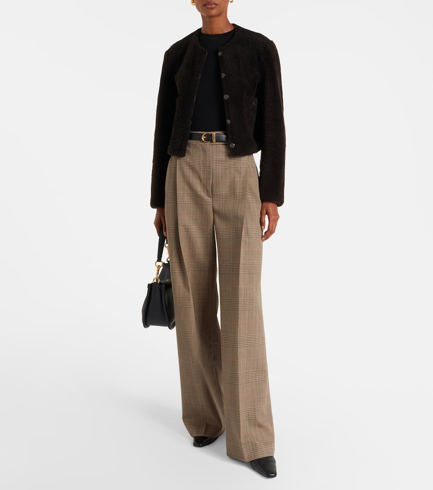 Dorothee Schumacher Soft Touch Cropped Reversible Leather Jacket In Brown