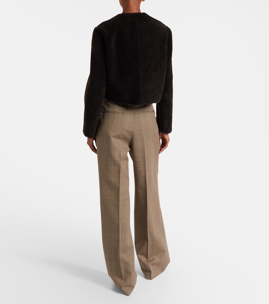 Dorothee Schumacher Soft Touch Cropped Reversible Leather Jacket In Brown