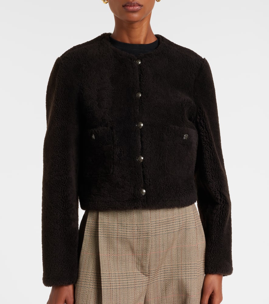 Dorothee Schumacher Soft Touch Cropped Reversible Leather Jacket In Brown