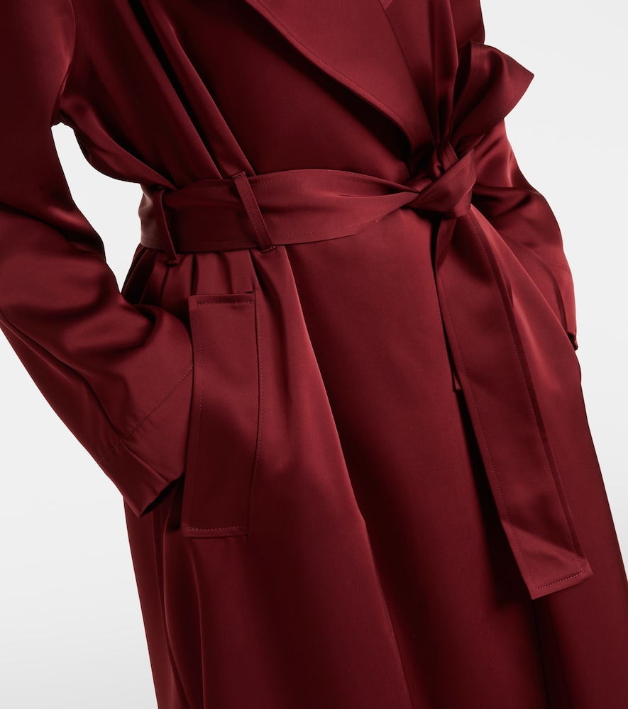  Leset Leset Barb Satin Wrap Coat 