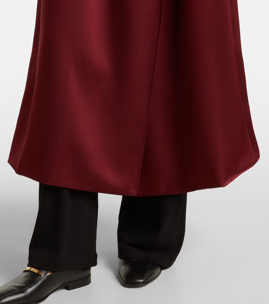  Leset Leset Barb Satin Wrap Coat 