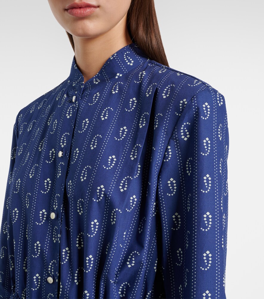  Tory Burch Tory Burch Bedrucktes Hemdblusenkleid Aus Baumwolle 