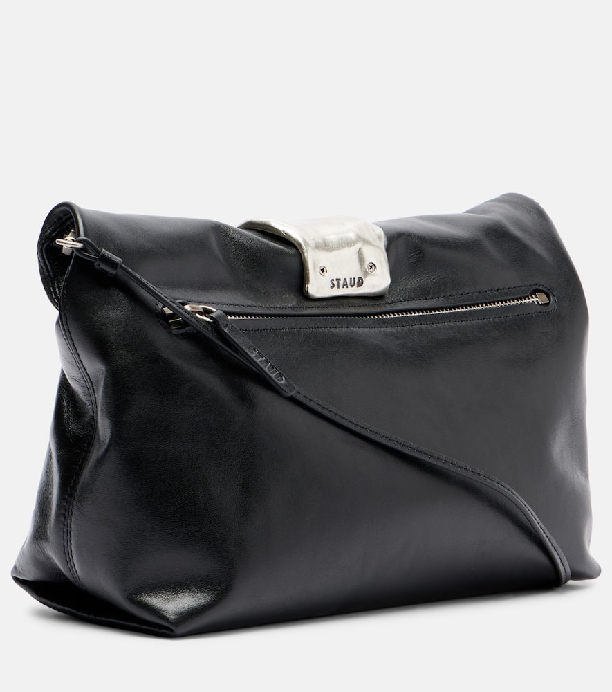 Staud Cuff Leather Clutch In Black