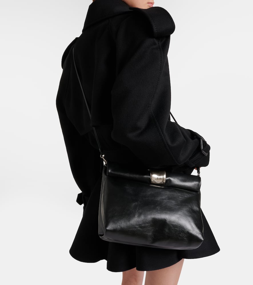 Staud Cuff Leather Clutch In Black
