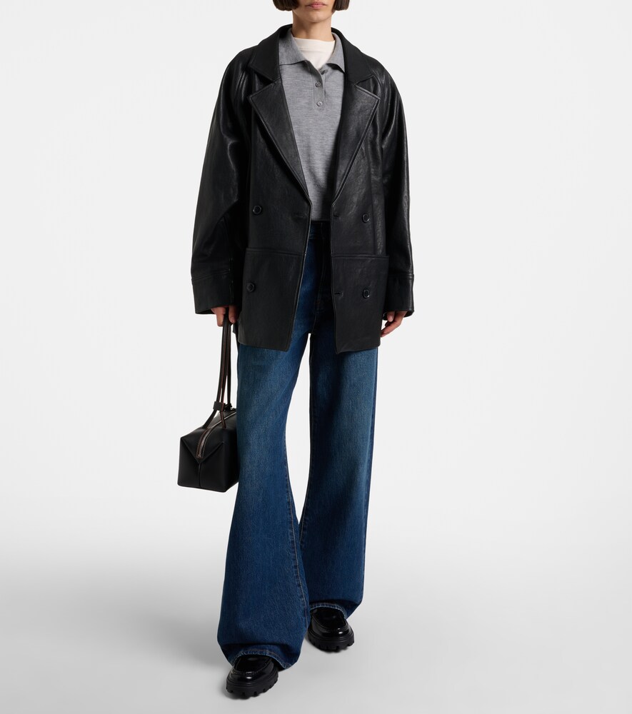 Frame Ultra-high Waist Flare Jeans With Side Slits For Women In Blue