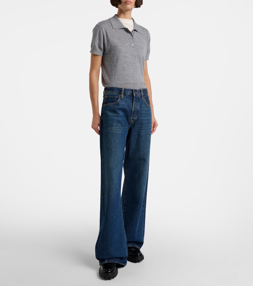 Frame Ultra-high Waist Flare Jeans With Side Slits For Women In Blue