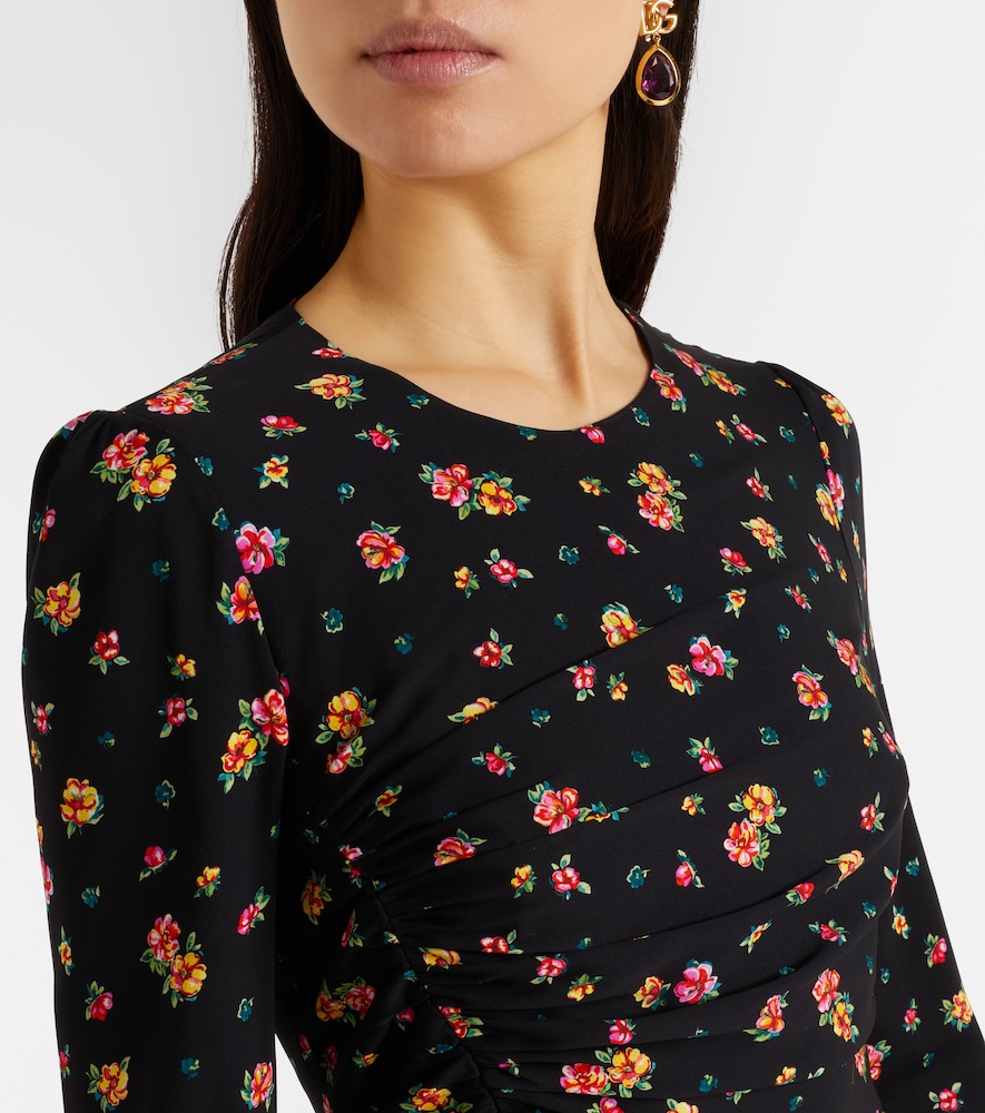  Dolce&gabbana Dolce&gabbana Bedrucktes Midikleid Aus Einem Seidengemisch 