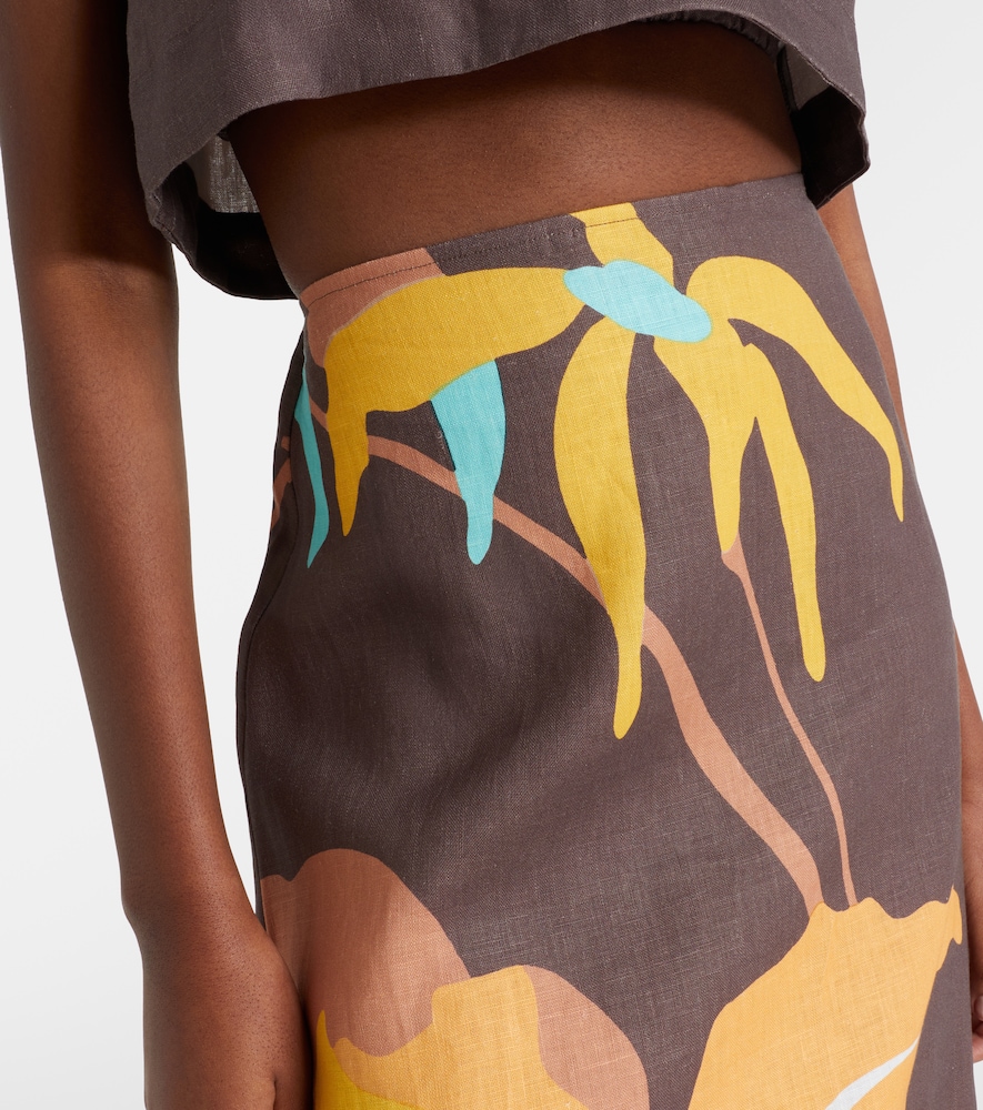  Faithfull Faithfull Martina Floral Linen Maxi Skirt 
