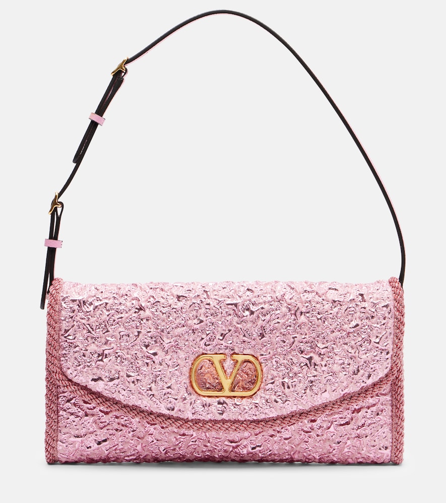 Valentino Garavani DeVain Small cloqué jacquard shoulder bag