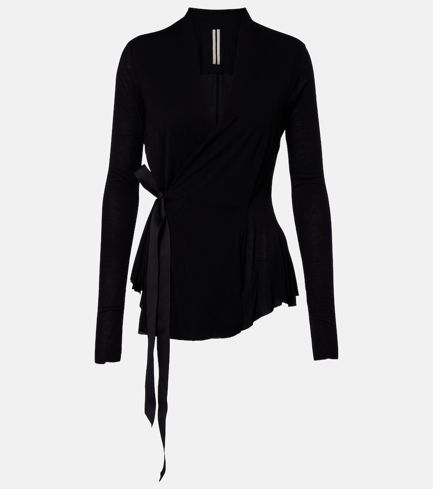 Rick Owens Bow-detail wrap cardigan | Thumbnail 7