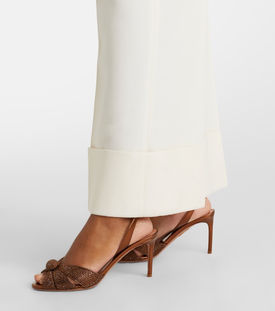 Aquazzura Italian Flirt 75 embellished leather sandals