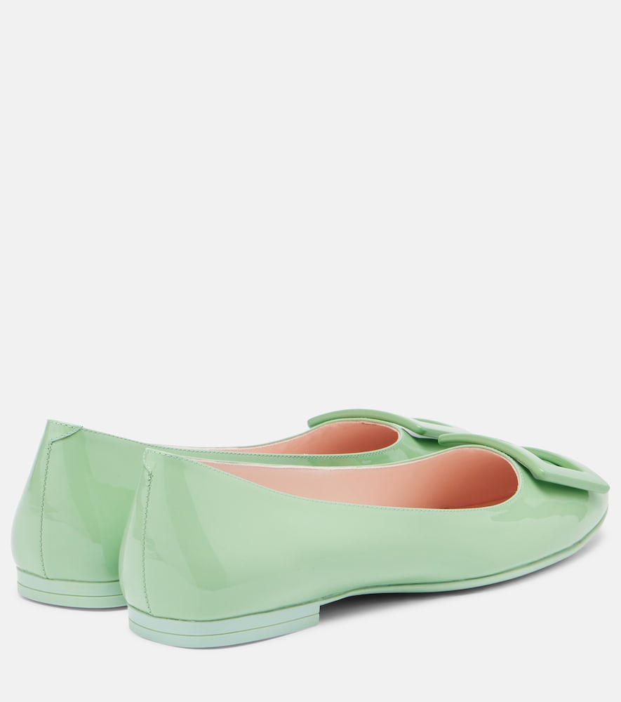 Roger Vivier Roger Vivier Gommettine Patent Leather Ballet Flats 