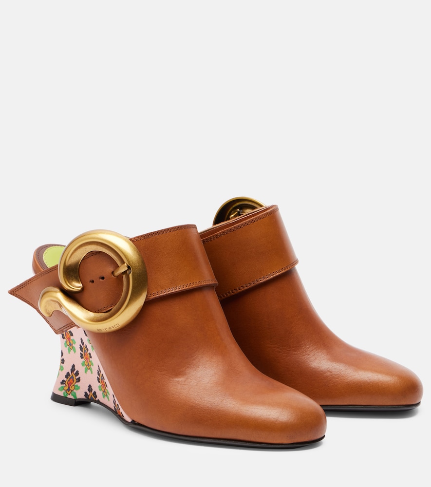 ETRO Etro Sabot leather wedges　エトロ サボ レザー ウェッジ