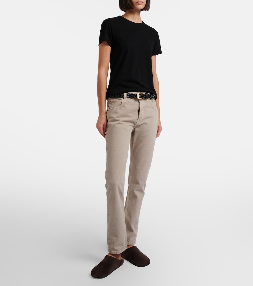 The Row Jovita cotton, cashmere and silk T-shirt