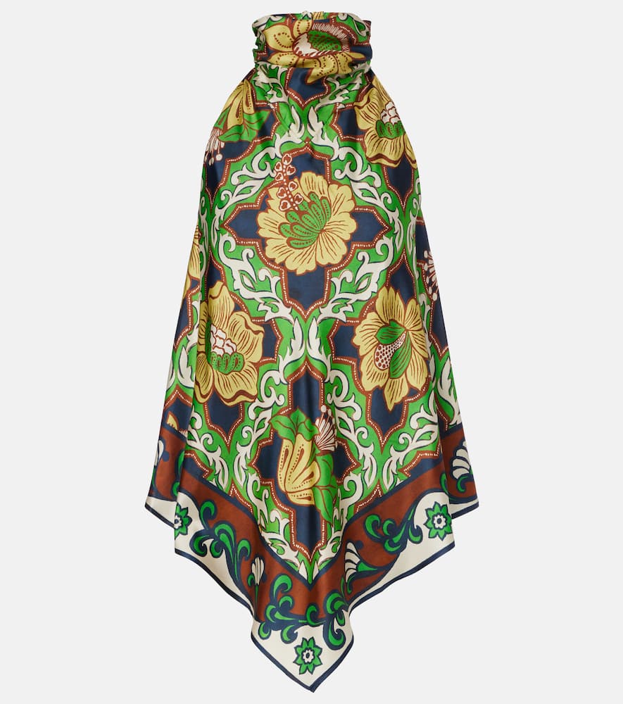 AlÃ©mais Top Liana in seta con stampa