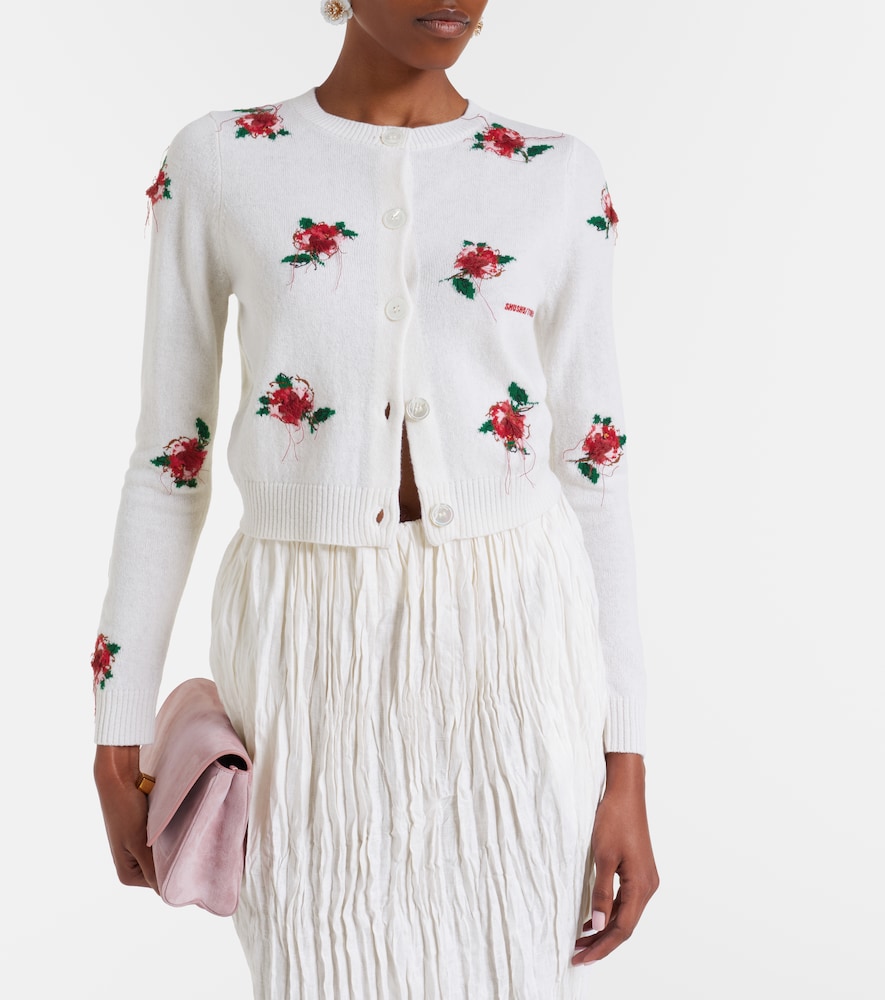 Shushu/Tong Floral wool cardigan