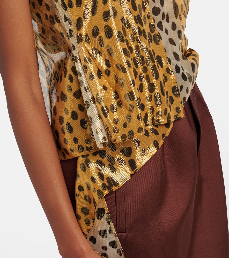  Jacques Wei Jacques Wei Silk-blend Lamã© Top 