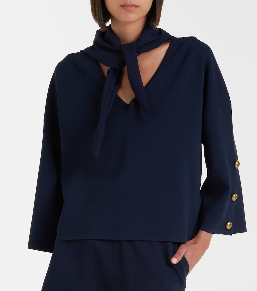 Max Mara Embellished crêpe top