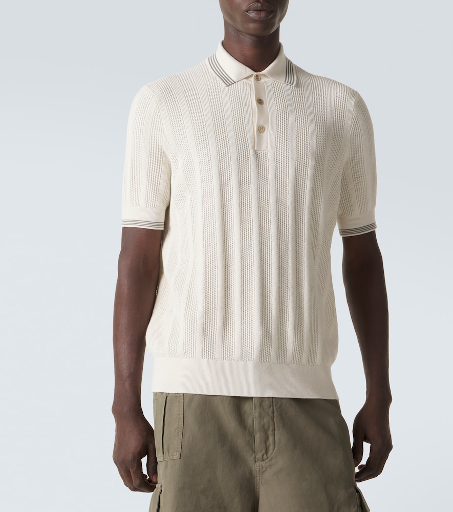  Brunello Cucinelli Brunello Cucinelli Polohemd Aus Rippstrick 