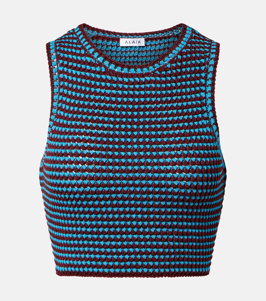 Alaïa Cropped-Top aus Häkelstrick