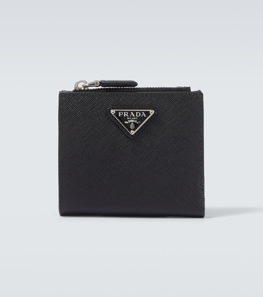 Prada Small Saffiano Leather Wallet In Black