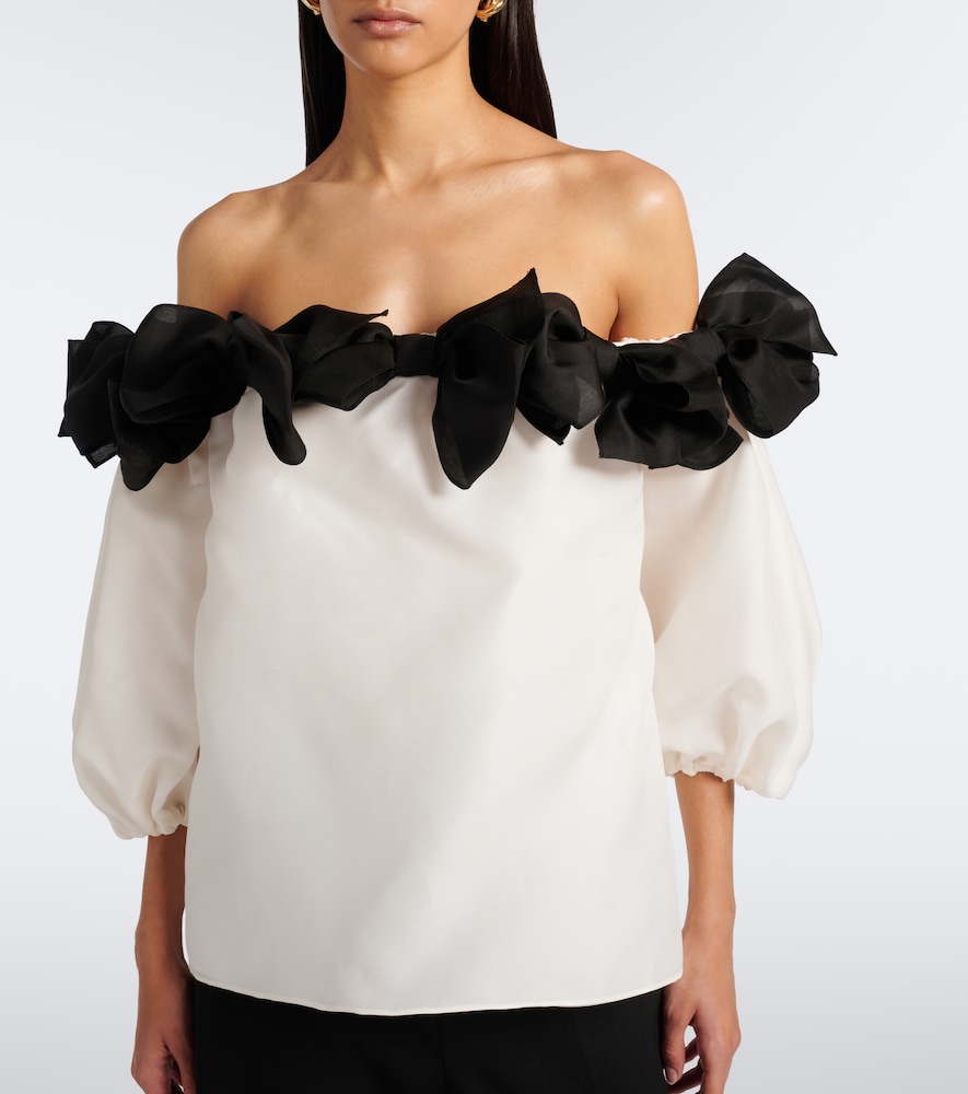 Bow-Detail Off-Shoulder Top