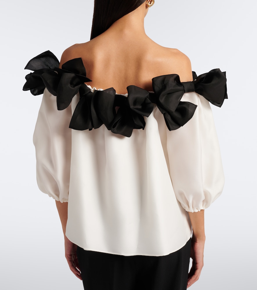 Bow-Detail Off-Shoulder Top