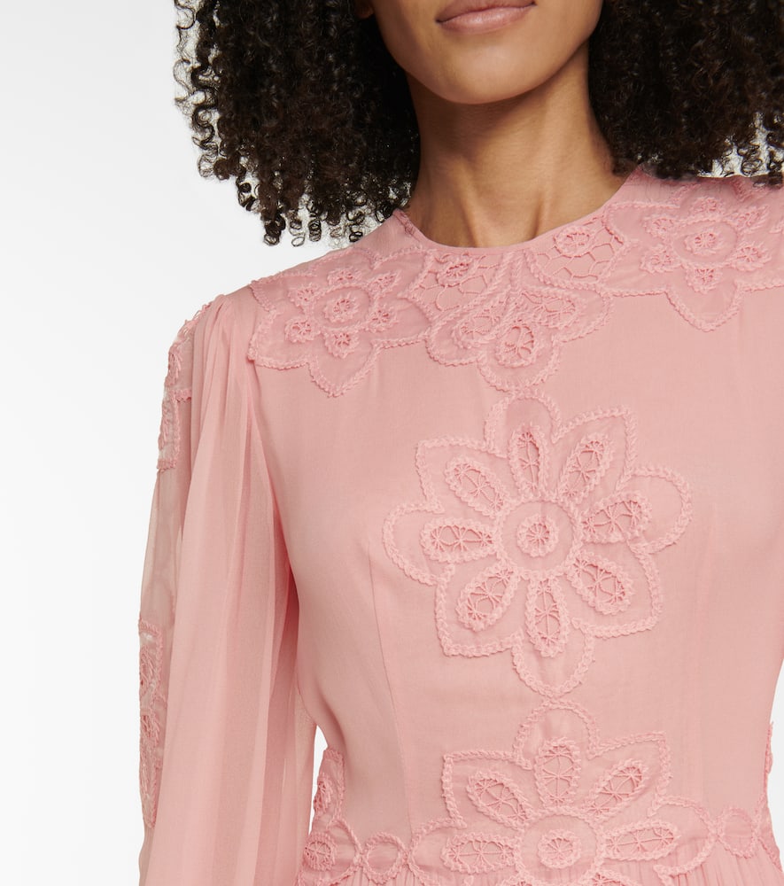 COSTARELLOS MYLA SILK-BLEND CHIFFON GOWN,P00546685