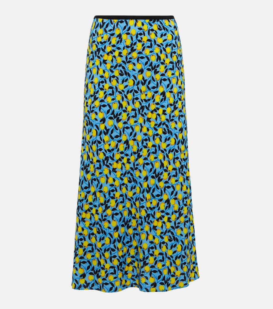 Diane von Furstenberg Delphine reversible mesh midi skirt