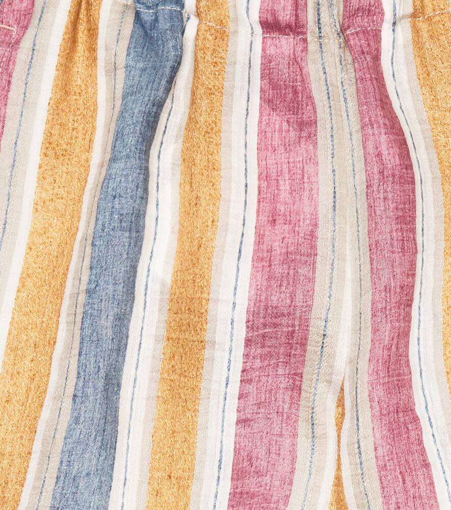 Il Gufo Striped Capri Pants In Amber Color