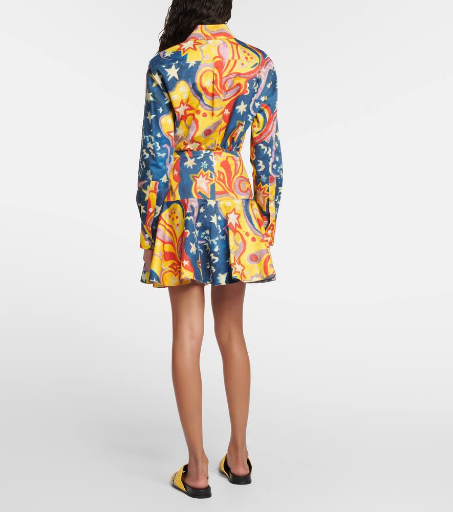 Shop Marni X No Vacancy Inn Printed Cotton Miniskirt In Royal