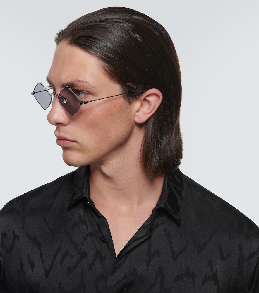 Saint Laurent Sl 309 Aviator Sunglasses In Silver