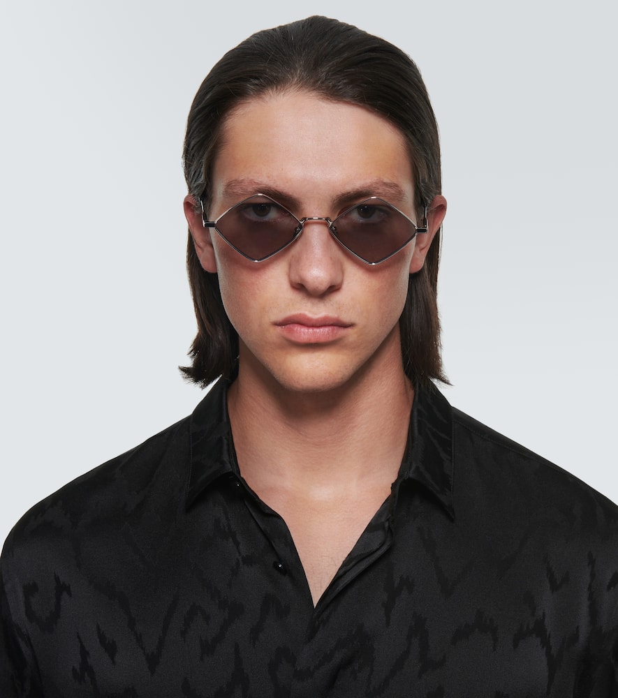Saint Laurent Sl 309 Aviator Sunglasses In Silver