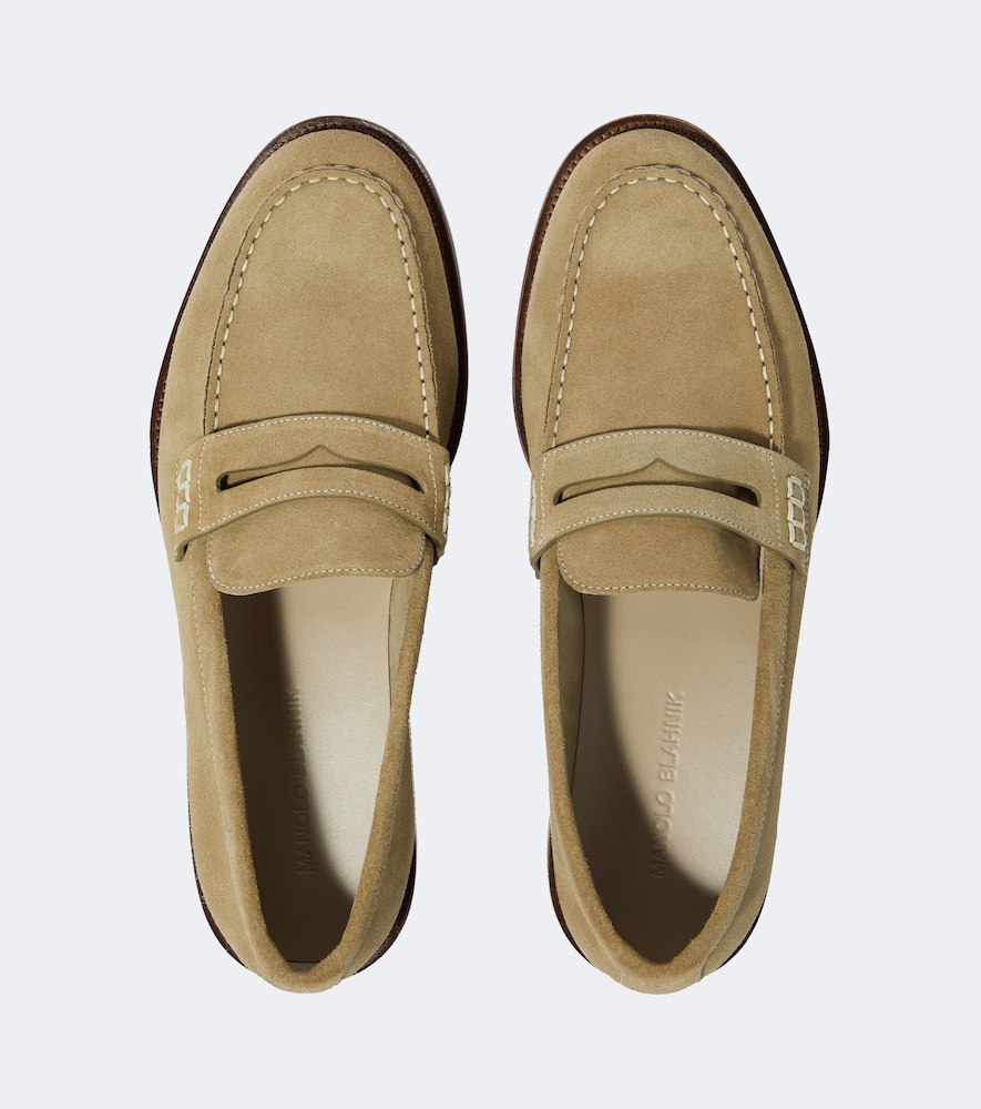  Manolo Blahnik Manolo Blahnik Loafers Perry Aus Veloursleder 