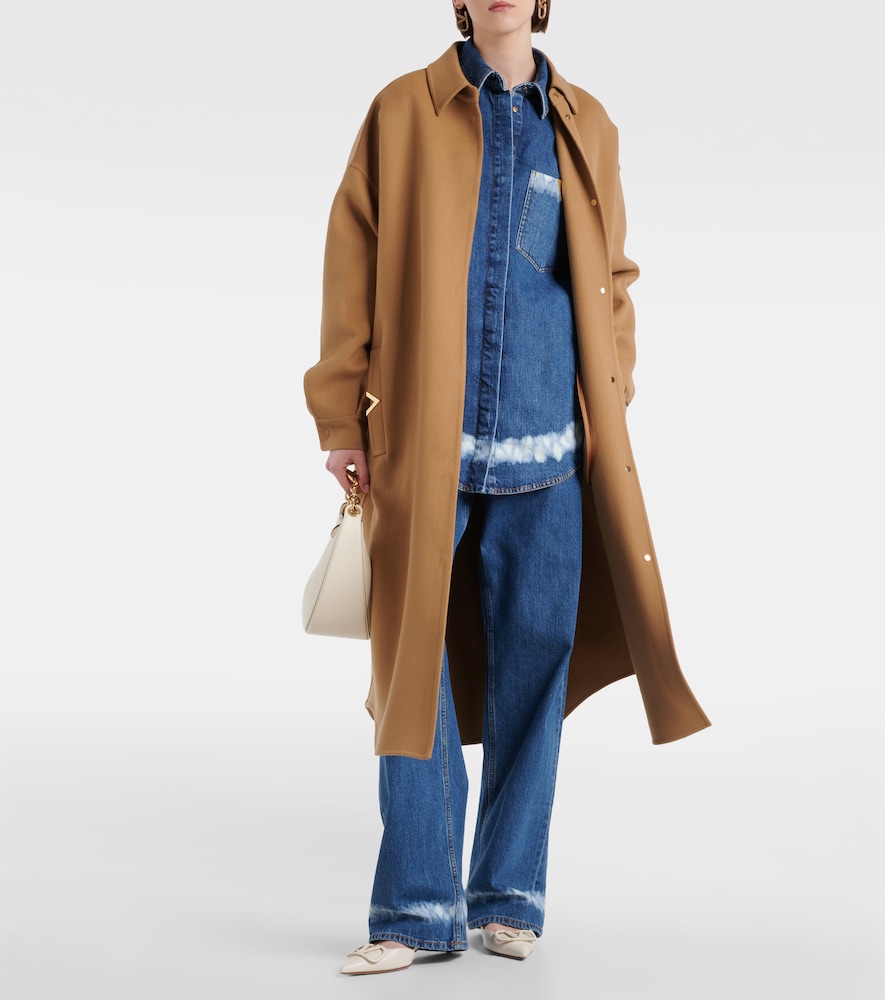 Valentino VGold distressed denim shirt