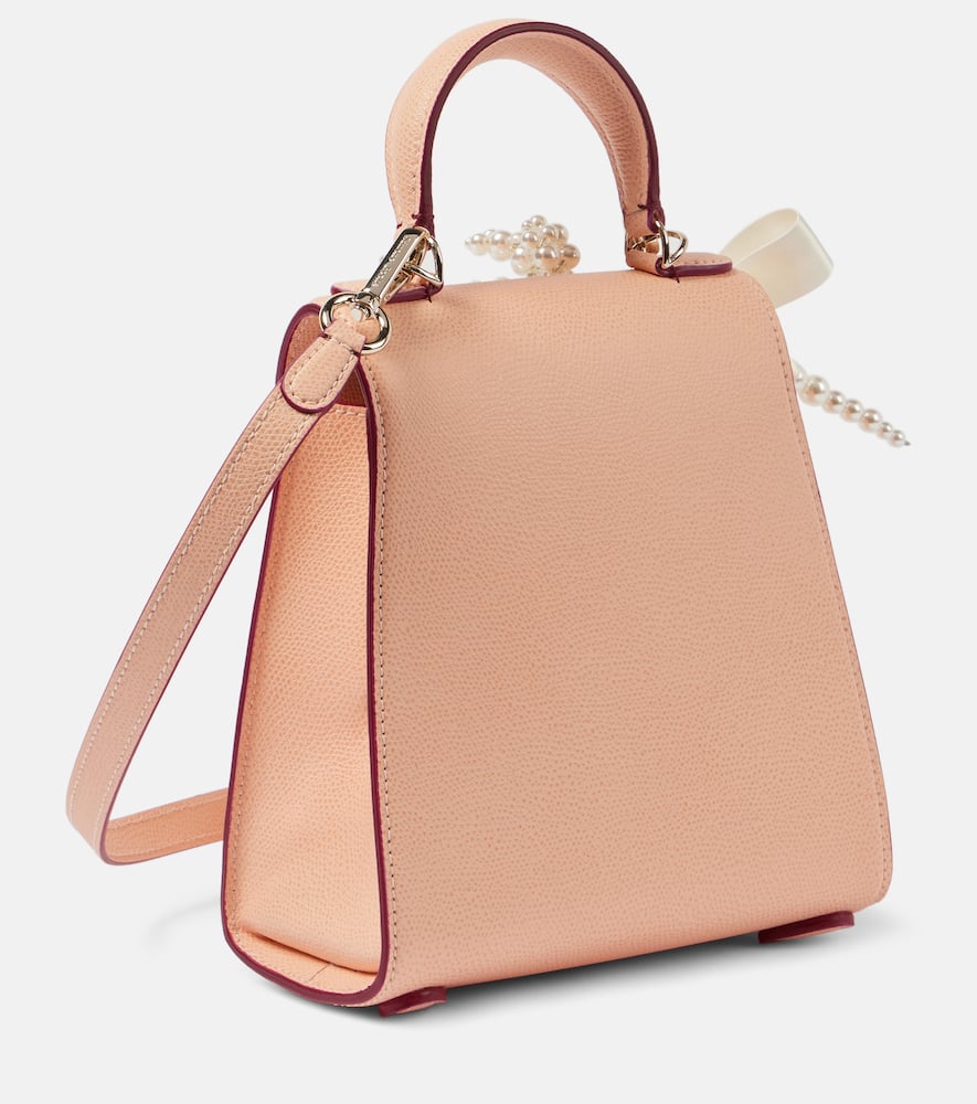 Shop Simone Rocha Valentine Mini Leather Tote Bag In Pink