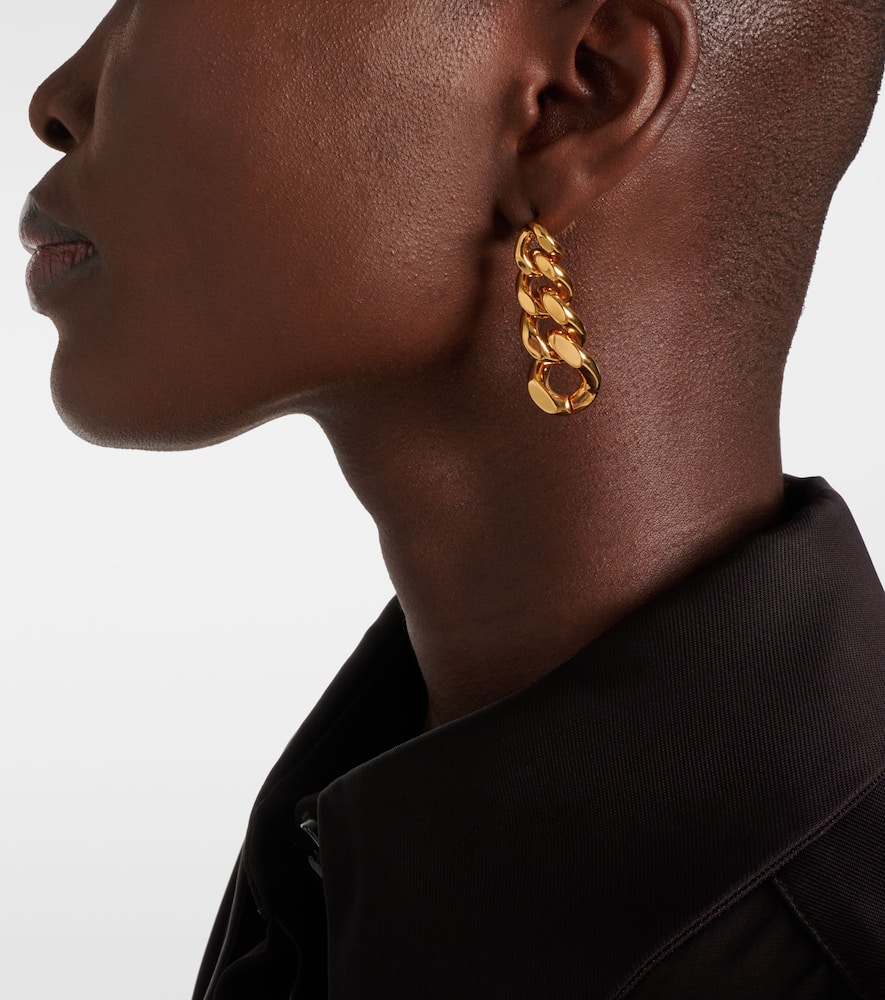 Jil Sander Dw5 Drop Earrings In Gold