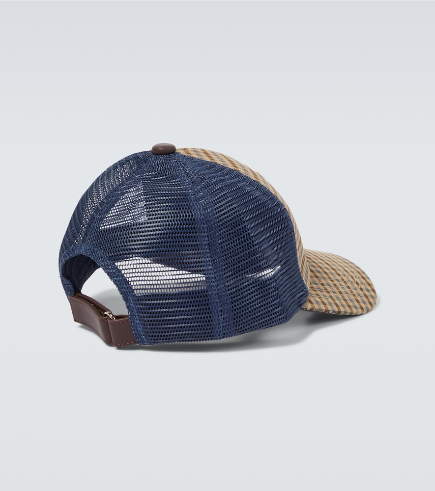  Wales Bonner Wales Bonner Original Monogram Checked Baseball Cap 